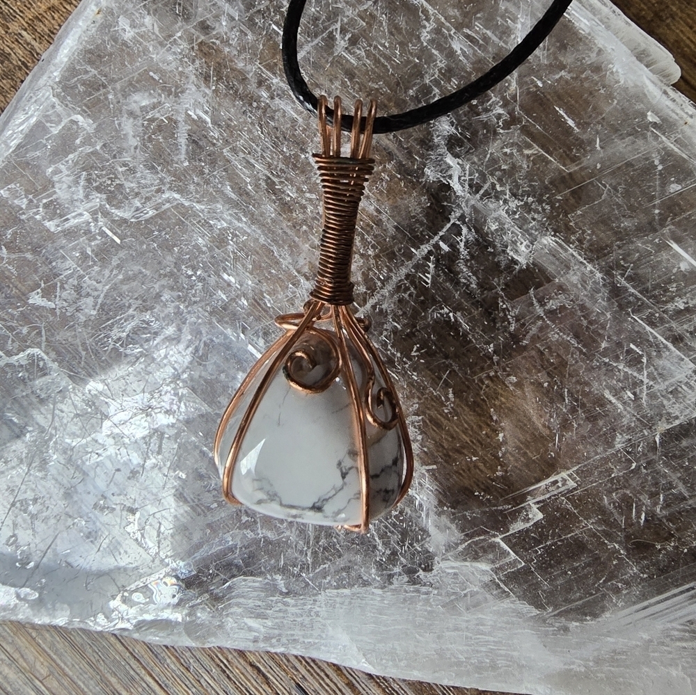 Howlite Crystal Necklace Handmade
